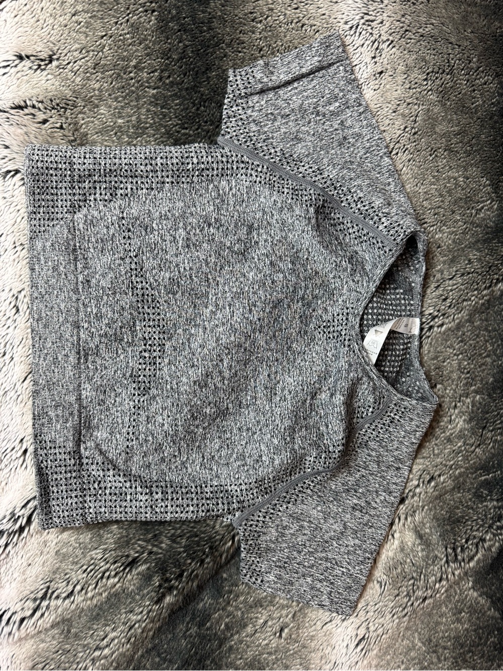 Gray Seamless Workout Crop Top